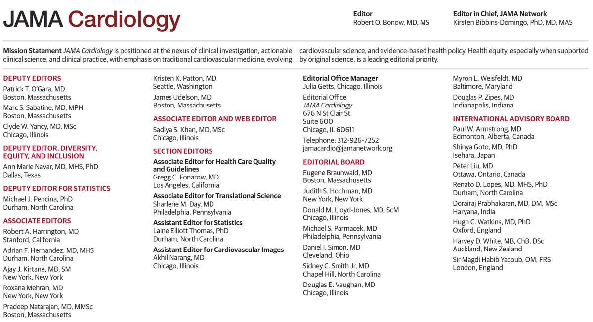 Durably strong impact factor for @JAMACardio thanks to the leadership of Bob Bonow and the team. The best group to have weekly journal club with. @texhern @NMHheartdoc @gcfmd @AnnMarieNavar @HeartDocSadiya @rhythmkris @sday_hcm @Drroxmehran @HeartBobH @marcsabatine @ajaykirtane