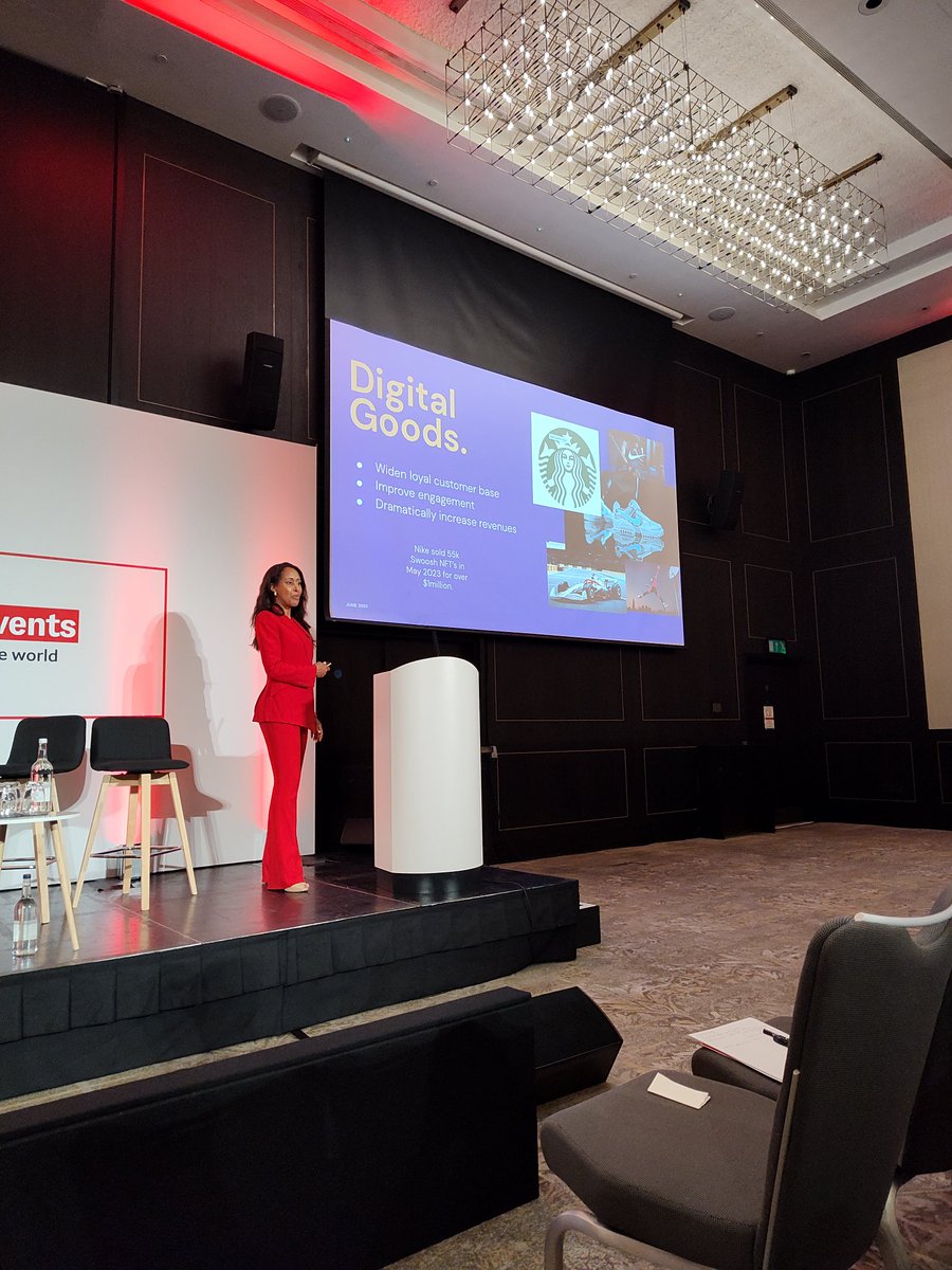 VeraGrablechner's tweet photo. With "The great convergence: how to successfully navigate #Web3, #AI and #metaverse technologies", Catherine Henry, Senior vice president of metaverse innovation strategy @MediaMonks provided a great overview of #EmergingTech at today's #EnterpriseMetaverseSummit by @TheEconomist https://t.co/bbnPWYR5Ds