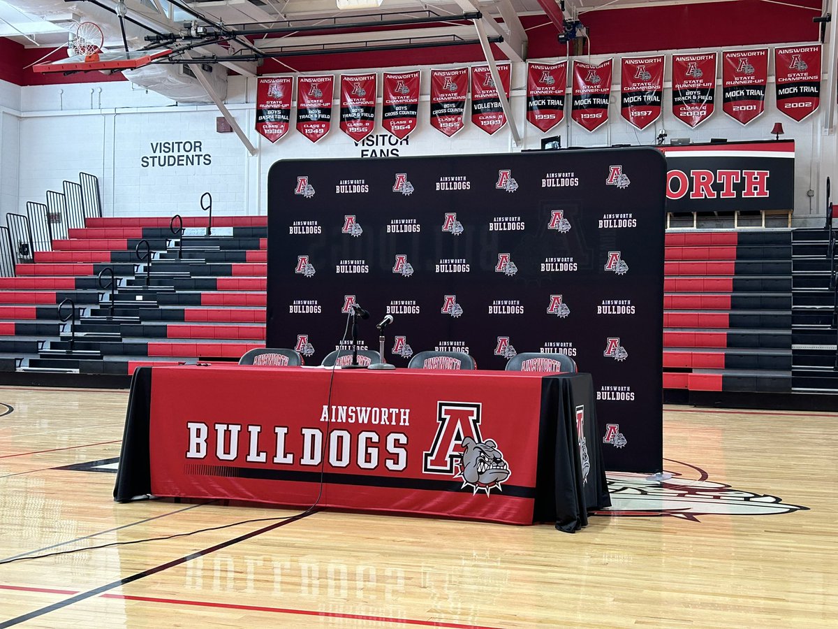 The setting for four-star TE Carter Nelson’s commitment in Ainsworth.