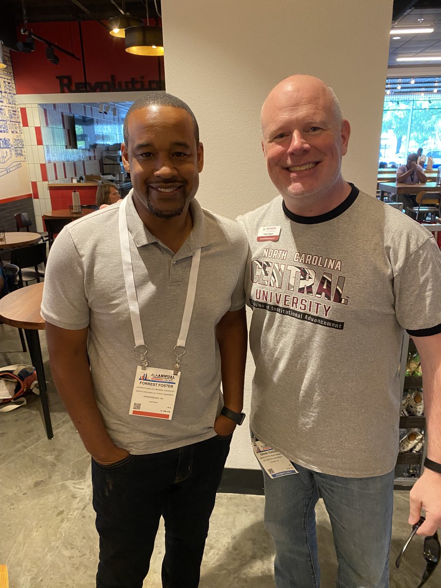 NCCUSLIS's tweet photo. Thank you to Dwain Teague and NCCU Institutional Advancement for organizing a SLIS alumni meet-up in Chicago during last week's  @ALALibrary conference. #nccualumni #nccu #slis #alaconference #ala23 #chicago #hbcu https://t.co/VgTBk4tXT4