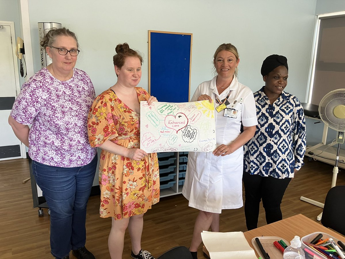 EastKentPNAs's tweet photo. New &amp; existing #EnhancedCare champions across three sites sharing their journeys and aspirations for the future of EC. Great improvements already made &amp; action plans for the future - you’re incredible! @EkhuftAllAgeSGT @caroline_judge @DementiaTeamEK1 @SueBrassington @tammy_pluck https://t.co/rpBcIaSBmf