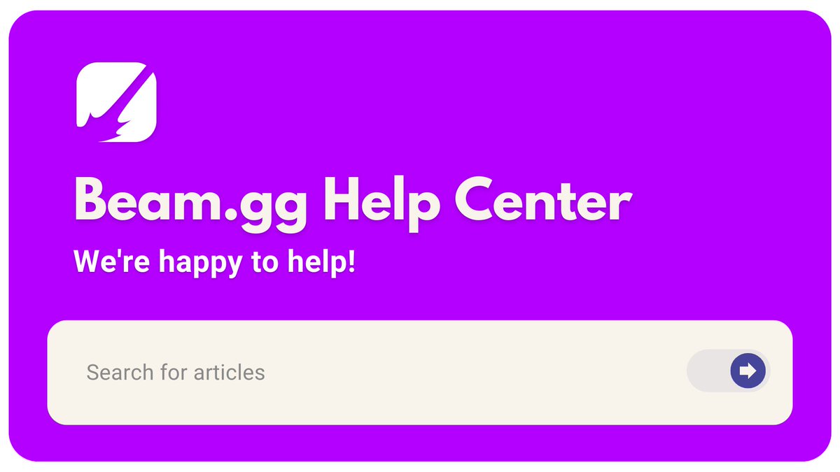 GetBeamGG's tweet photo. Have questions? Get answers from the team.

With over 50 articles and videos to walk you through the platform and help you build the best version of your online community.

Visit our Help Center here 👇
https://t.co/FyGWkmHSQr https://t.co/j2Zop9bAjM