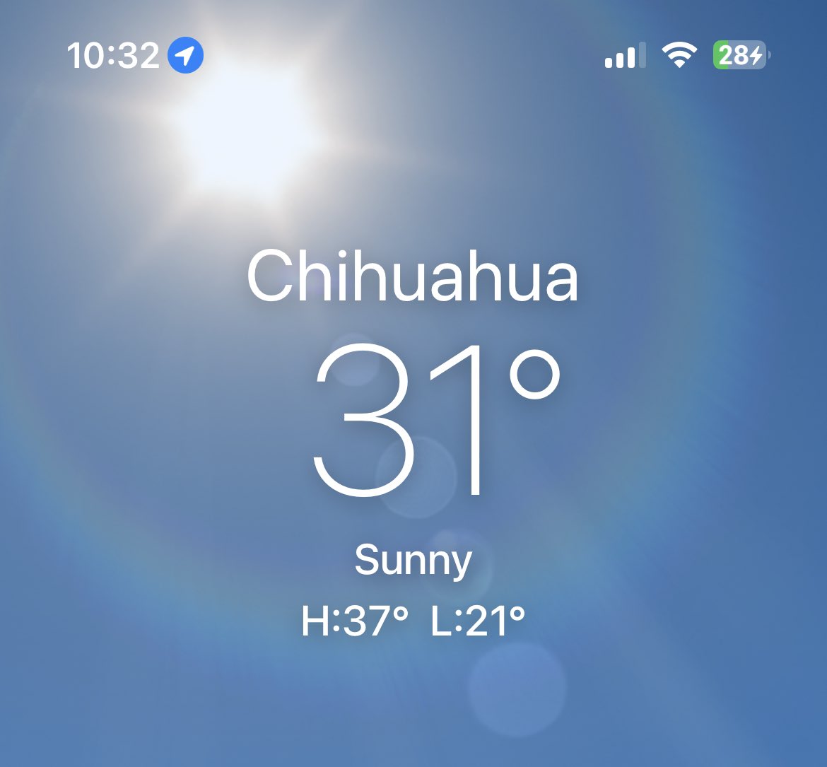 burritoconcoca's tweet image. Pues a las 10 am ya estamos a 31 graditos. @eltalcha @ruleiro #PoderosoYQué