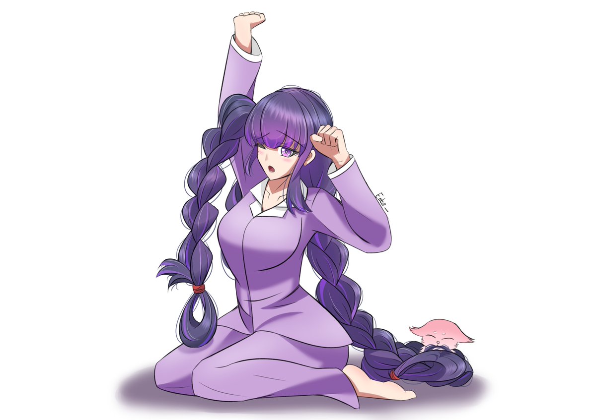 Ei Just Woke Up. Make something for their birthday. I know a bit late but here it is~

pixiv.net/en/artworks/10…

#原神 #雷電将軍