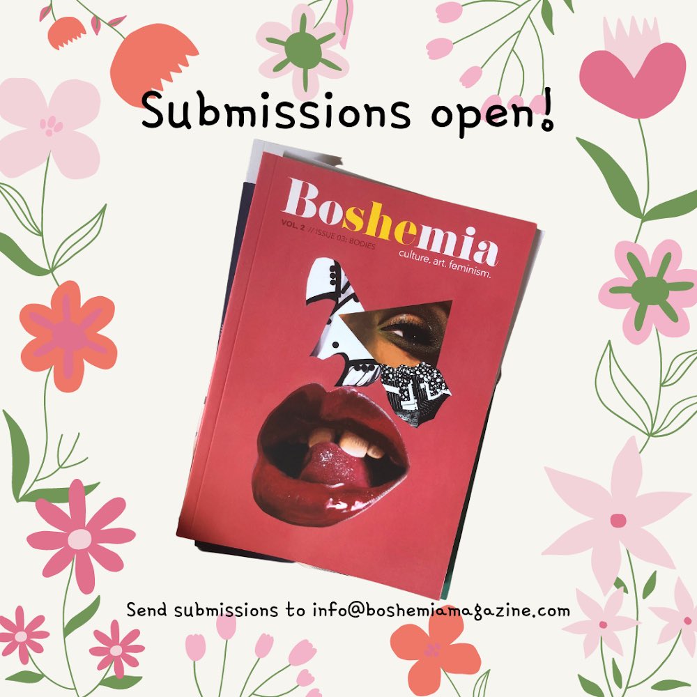 boshemiamag's tweet photo. ‼️Just a friendly reminder that SUBMISSIONS ARE OPEN‼️ Send submissions to info@boshemiamagazine.com 💗
#feministmagazine #submissionsopen #submit #independentmagazine #femlit #indiezine https://t.co/WSh1YjXO7n