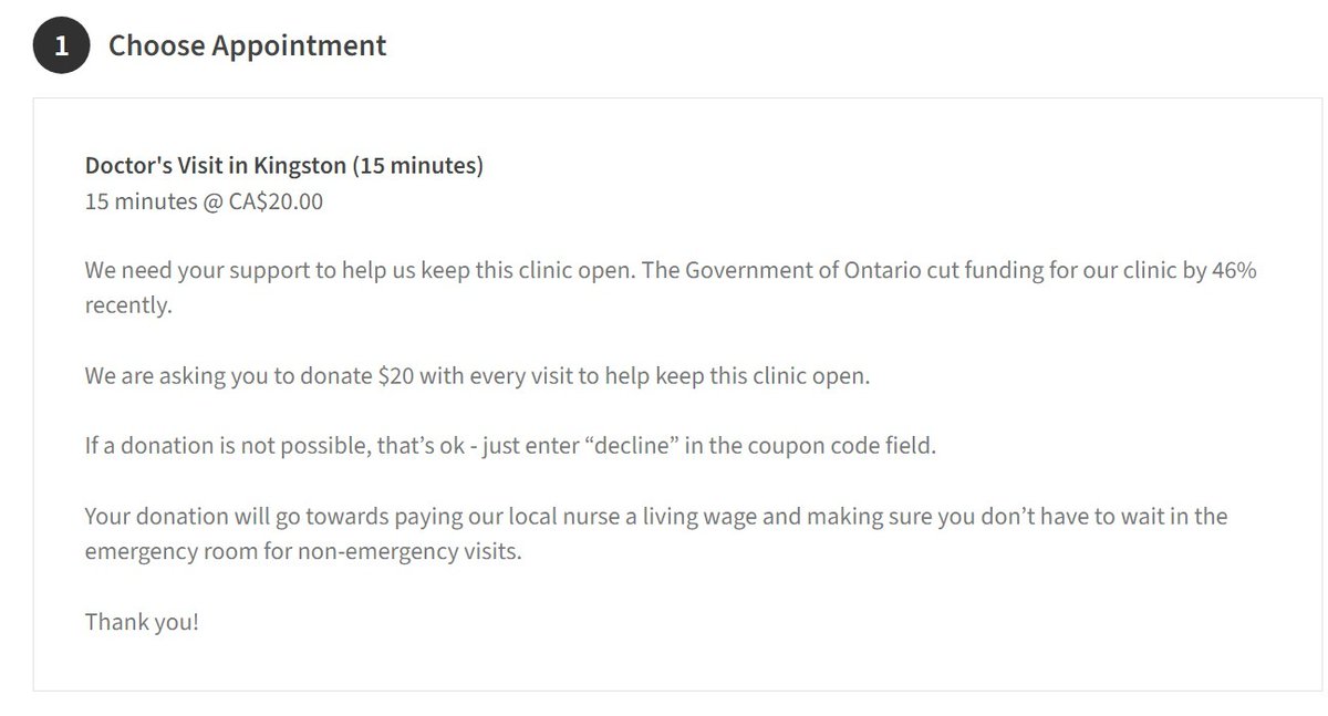 tedhsu's tweet photo. This is the state of primary care in #Ontario. 

➡️ Some medical clinics are now asking for donations. This has put both patients &amp; clinics in a position that neither should be in. @fordnation knows exactly what he is doing when he lets the system decay. 

#onpoli #healthcare https://t.co/UNJ0Hzr2l0