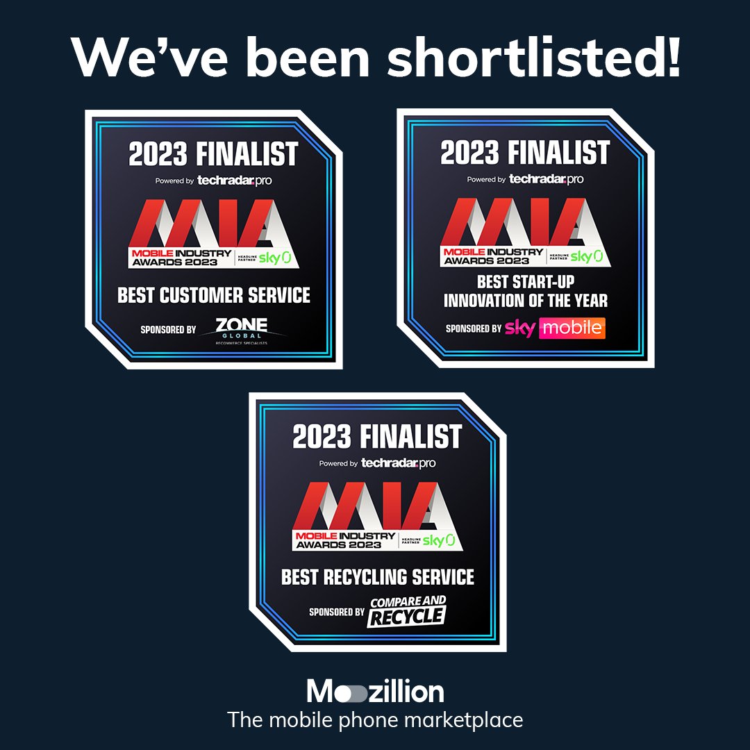 Mozilliondotcom's tweet photo. We're in the finals!

Mozillion has been shortlisted for 3 awards at this year's Mobile Industry Awards.

Thank you to all our partners, customers and teams for your help and support in Mozillion's journey so far.

#MIA2023 https://t.co/7HvaUsgcDp