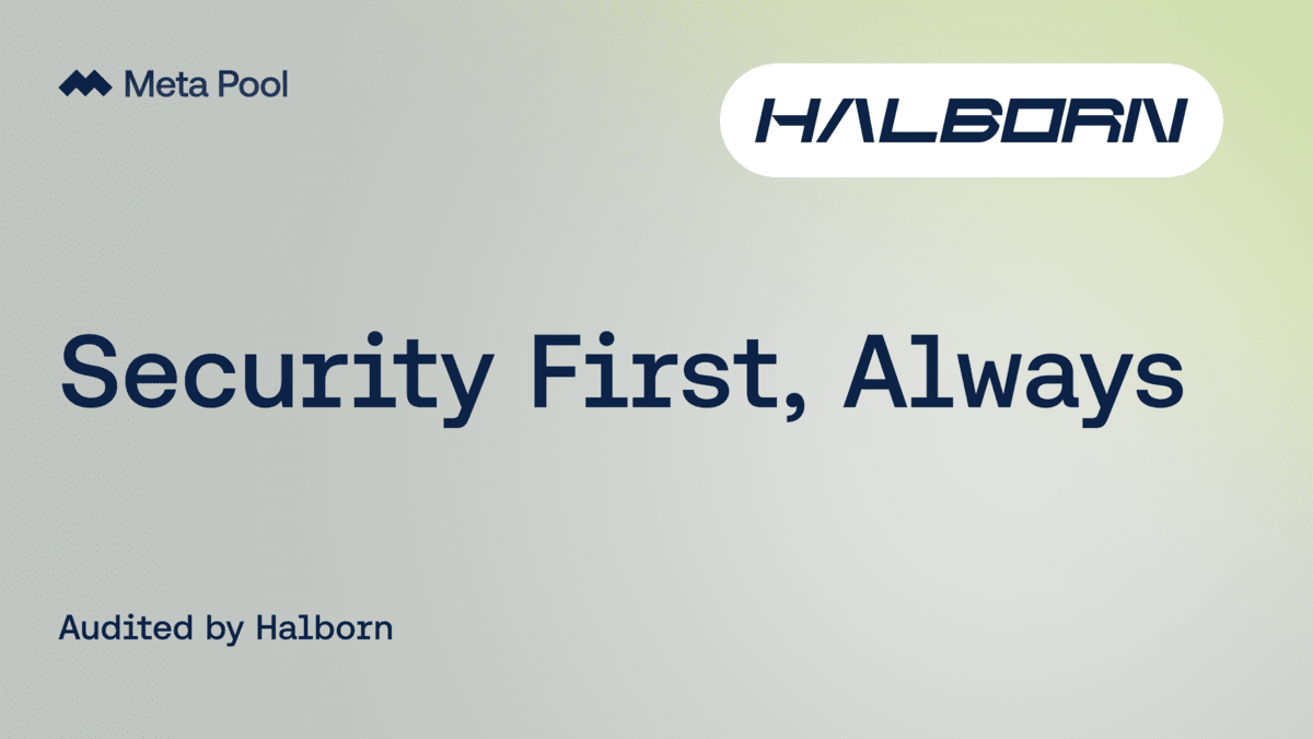 rendal73's tweet photo. 🔐Safety, safety and more safety🔐
✅@HalbornSecurity hastily conducted a thorough blockchain audit of the @meta_pool protocol
Check out the report on #MetaYield and #Liquid #Staking on #NEAR, #Aurora and #Ethereum at https://t.co/eTo8wAuEOW https://t.co/jOBSYMoS6w