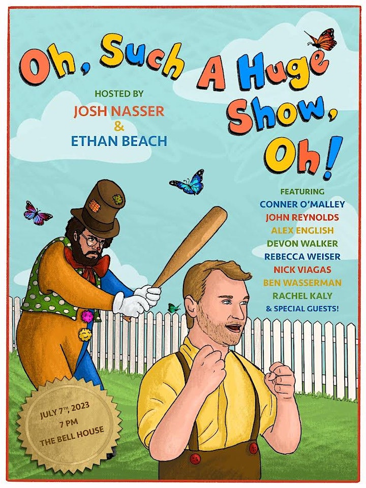 Oh, Such a HUGE Show, OH! is so soon! me and <a href="/beachethan/">𝔈𝔱𝔥𝔞𝔫 𝔅𝔢𝔞𝔠𝔥</a> are so pumped look at this lineup:

<a href="/conner_omalley/">Conner O'Malley</a>
#JohnReynolds
<a href="/alex3nglish/">SatoshiVM</a>
<a href="/internetdevon/">Devon Walker</a>
<a href="/rachel_kaly/">Rachel Kaly</a>
<a href="/benwassertweet/">ben</a>
<a href="/rebweis/">Rebecca Weiser</a>
<a href="/male_comedian/">nick viagas</a>
+ MORE!  

come thru show's gonna b sick😎

🎟: tinyurl.com/25app3k2