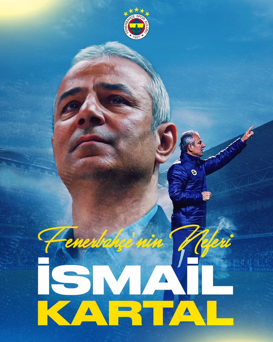 Fenerbahçemize hem futbolcu hem de teknik direktör olarak hizmet eden ve en zor dönemlerde camiamızın bir neferi olarak hiçbir sorumluluktan kaçınmayan İsmail Kartal Hocamız ile 2023-2024 sezonu için bir yıllık anlaşmaya varılmıştır. 
Hayırlı olsun