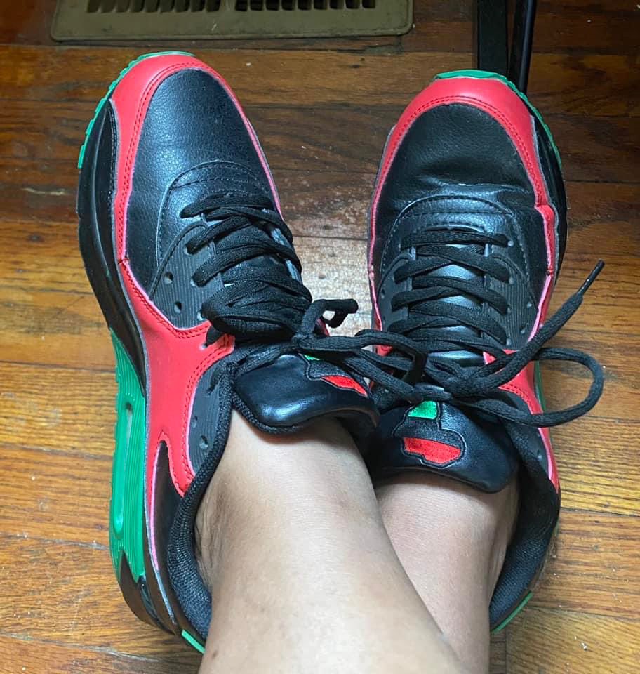 Sometimes the message is also on my feet. #Redblackgreen #Africa #Marcusgarvey #Nagast