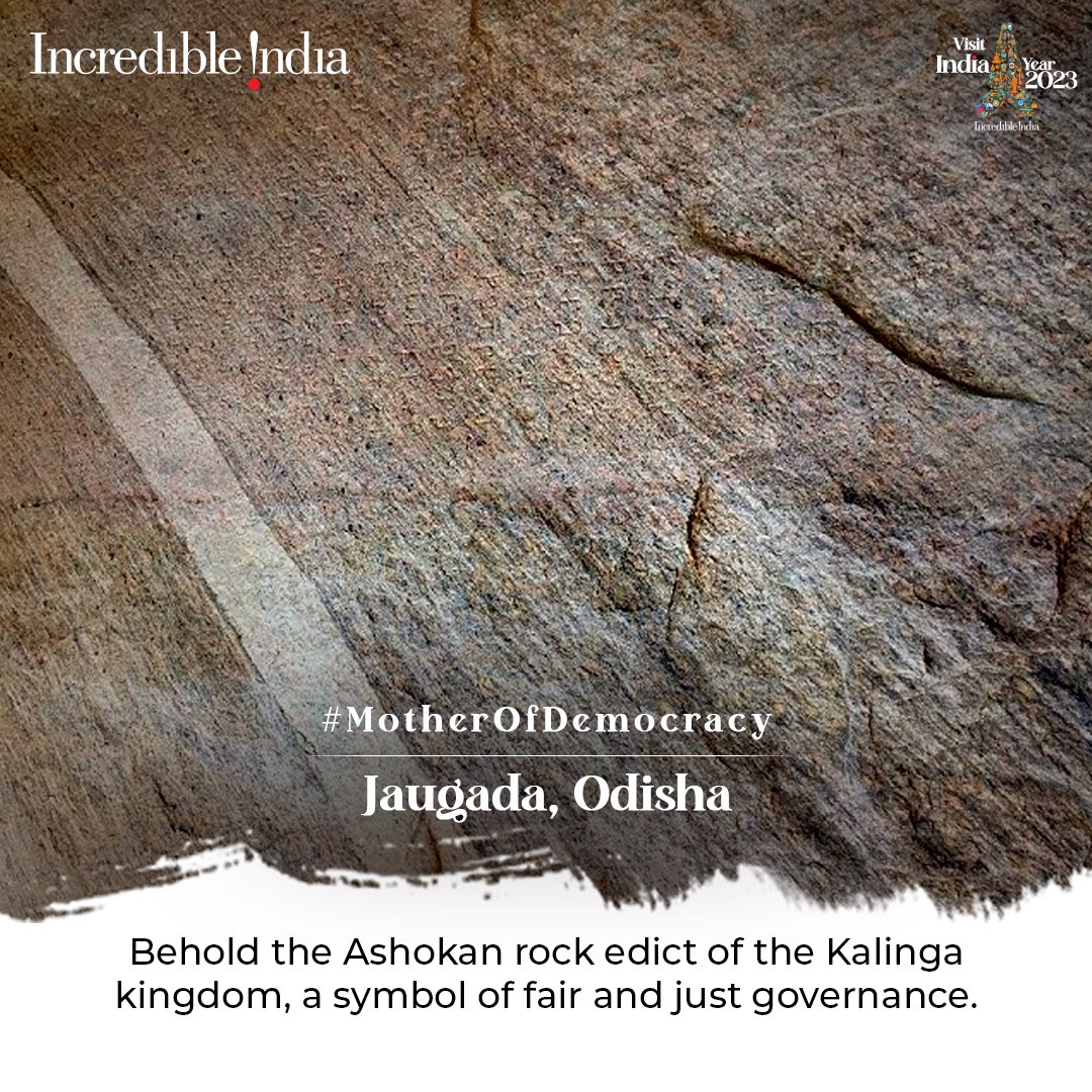 This ancient rock edict calls upon the Mahamartyas, religious officers of Ashoka, to actively engage in fostering spiritual well-being and impartiality when governing citizens. The edict serves as a testament to India’s title - #MotherOfDemocracy