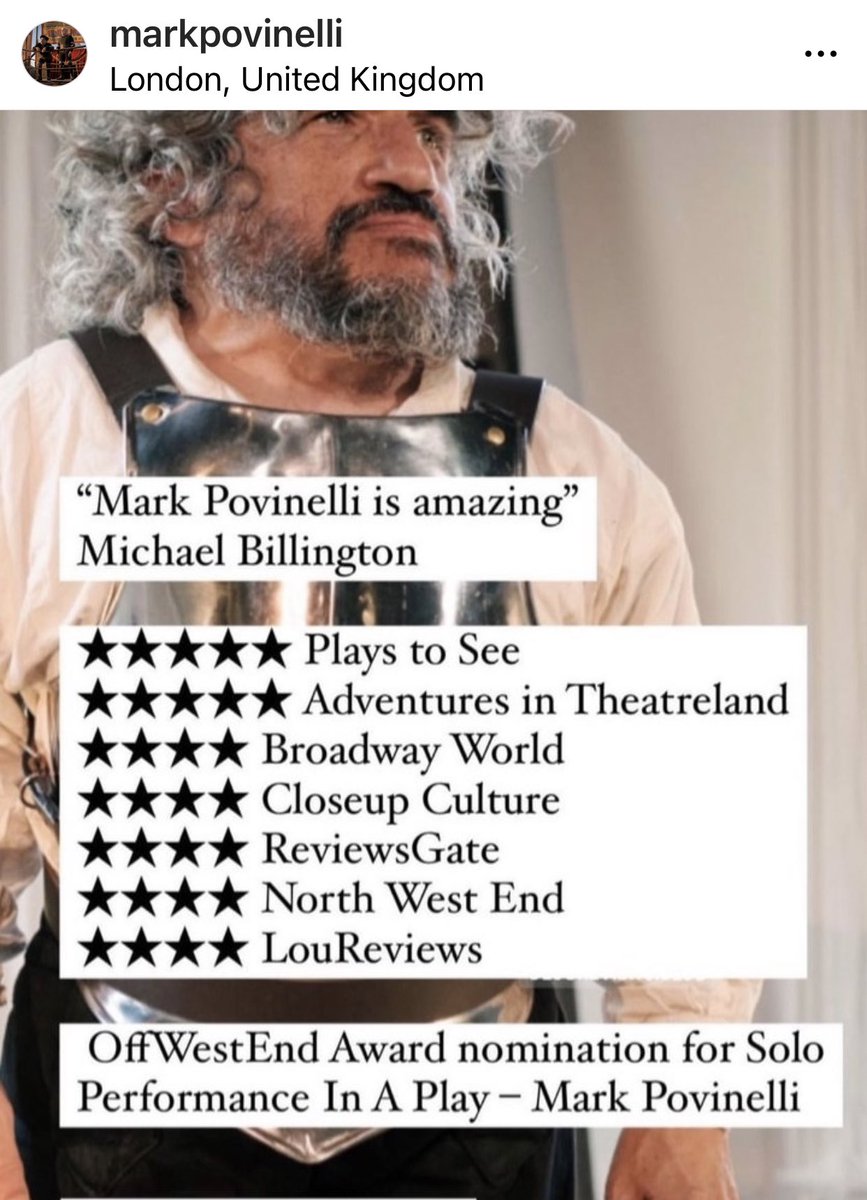 Film Challenge judge, @markpovinelli , is starring in the one-man show “The Return of Benjamin Lay” in London and it’s getting rave reviews! This show is a fascinating story based on the life of Benjamin Lay, a Little Person who is best known for his anti-slavery activism and