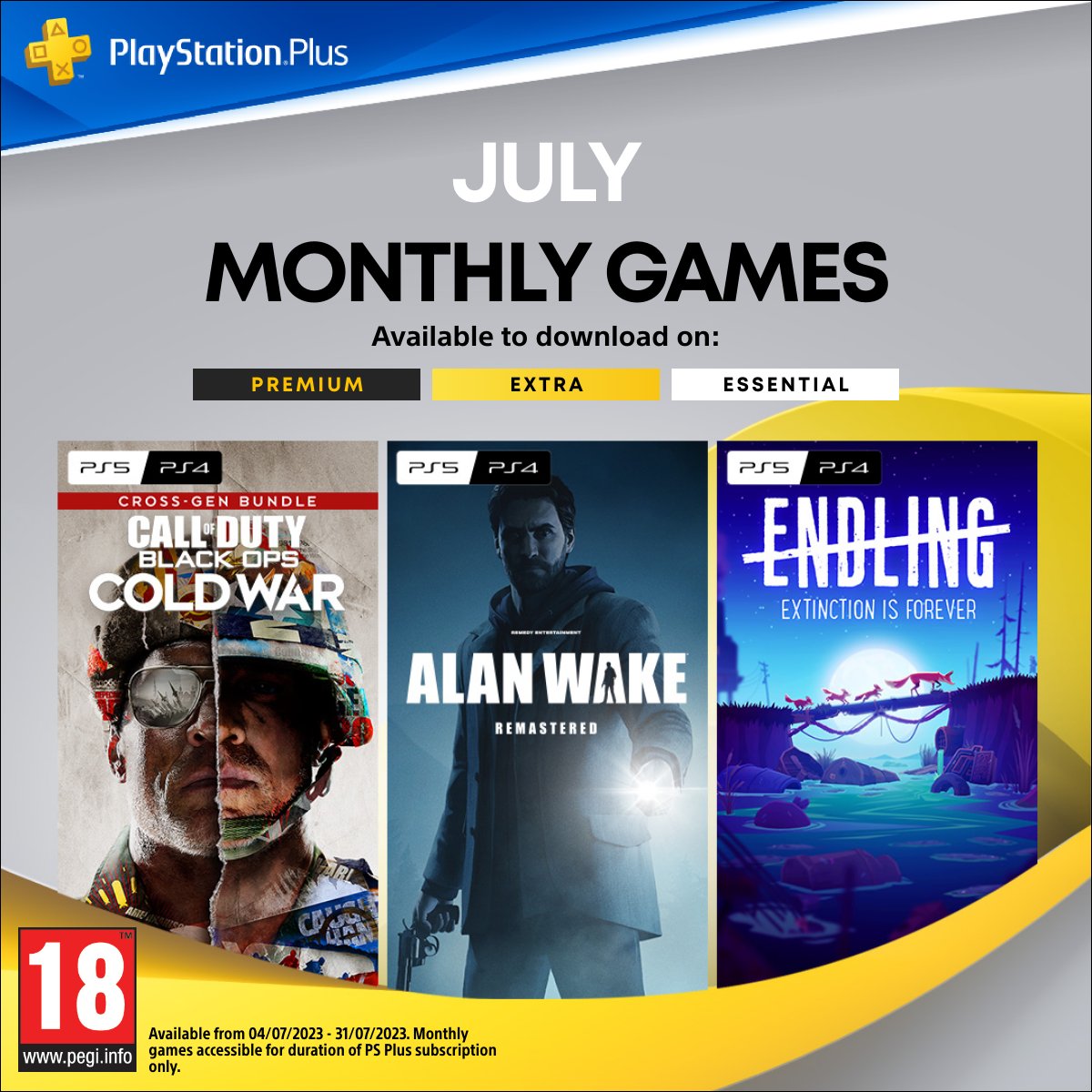 Jogos Mensais PlayStation Plus para julho: Call of Duty: Black Ops Cold  War, Alan Wake Remastered, Endling – Extinction is Forever –  PlayStation.Blog BR