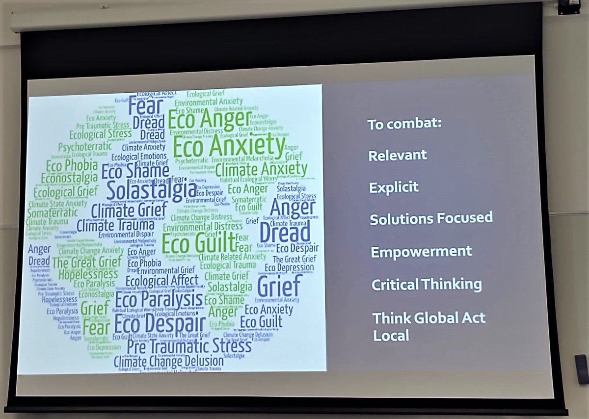 OU_LD_Team's tweet photo. With all the talk lately about the #climate being in peril, this session on how to combat #ecoanxiety from @gatesheadcoll was very good. #EACU
#sustainability #LearningDesign https://t.co/PS4rIYQxaV