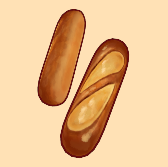 Handpainted baguettes coming right up. 🥖
That will be 1 like❤️thank you, will that be all today?
#handpainted #food #3D #b3d