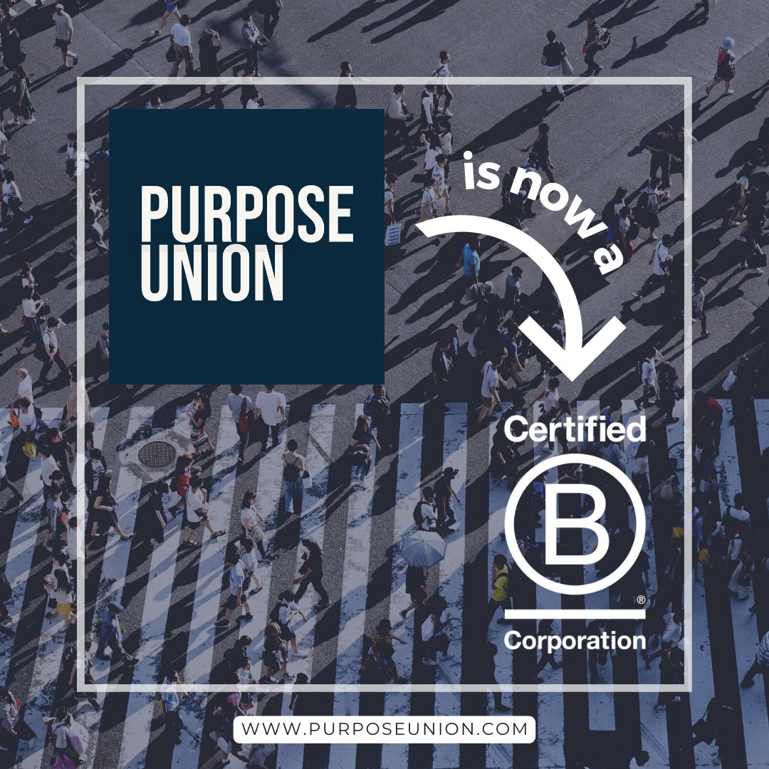 #Didyouknow that Purpose Union is a Certified #BCorp?

We're proud to be part of a growing movement of businesses using their power to make a positive impact on the world.

purposeunion.com/viewspurpose/c…