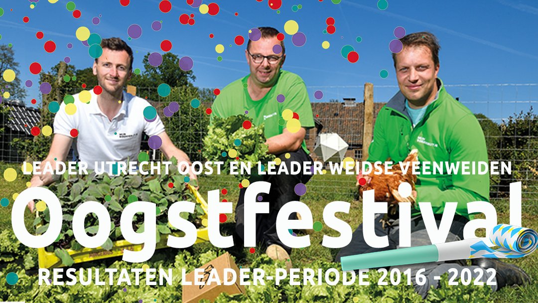 Feestelijk LEADER Oogstfestival op maandagavond 11 september - Kom je ook? En: stem op je favoriete LEADER-project! - Bekijk de uitnodiging via mailchi.mp/651ea44e12ec/k…