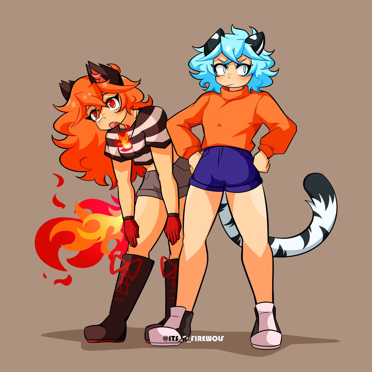 Its_A_FireWolf's tweet photo. [OC] Best Friends 🔥❄️ https://t.co/9WCujs2IPx