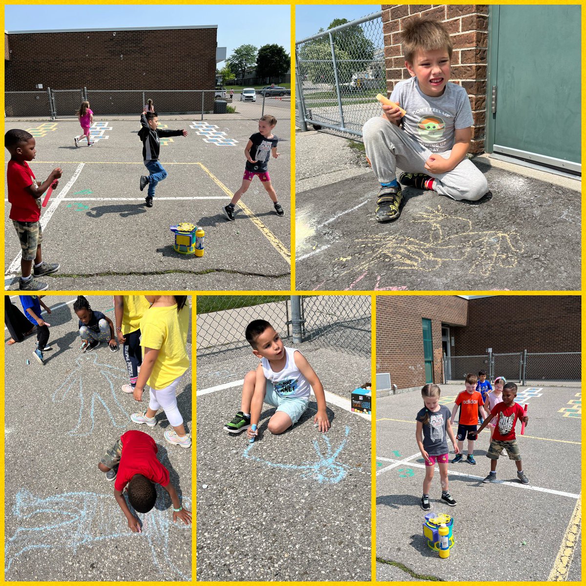 Bubble 🫧 and Chalk Day!! #Kindergarten #bubbles #chalk #yearendfun <a href="/StFrancisLondon/">St. Francis Catholic</a> <a href="/LDCSB/">London District Catholic School Board</a>