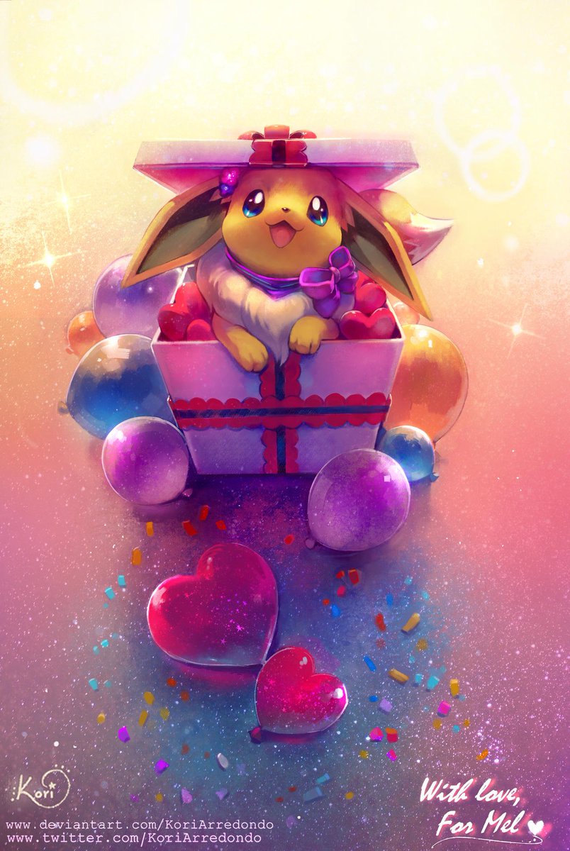 Fluffy gift 

#eevee #art #pokemon