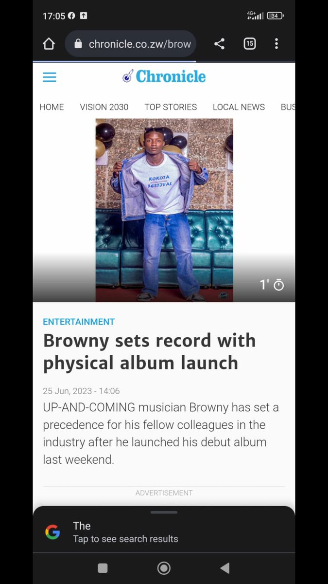 Peer Pressure Album on Paper's🔥🔥🔥💥🙃# *Chronicle* News Paper🔥🔥🔥🔥🔥🔥🔥Thank you @ Mthabisi Tshuma🔥🔥🔥🔥🔥🔥🔥🔥🔥#Mr Kokota u Browny🔥🔥🔥
chronicle.co.zw/browny-sets-re…