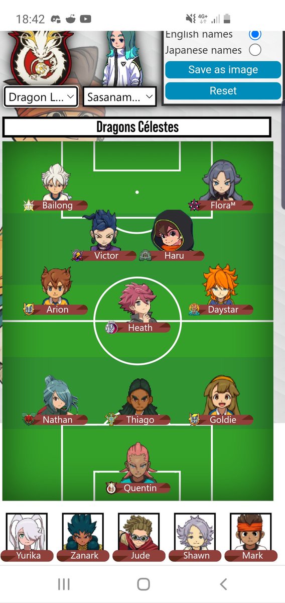 DragontGetsuga's tweet photo. @AlexSanyt07 dans le cas ou vous faites un 2 voici ma team pour Inazuma Eleven Victory Road https://t.co/9XSLvWX5WD