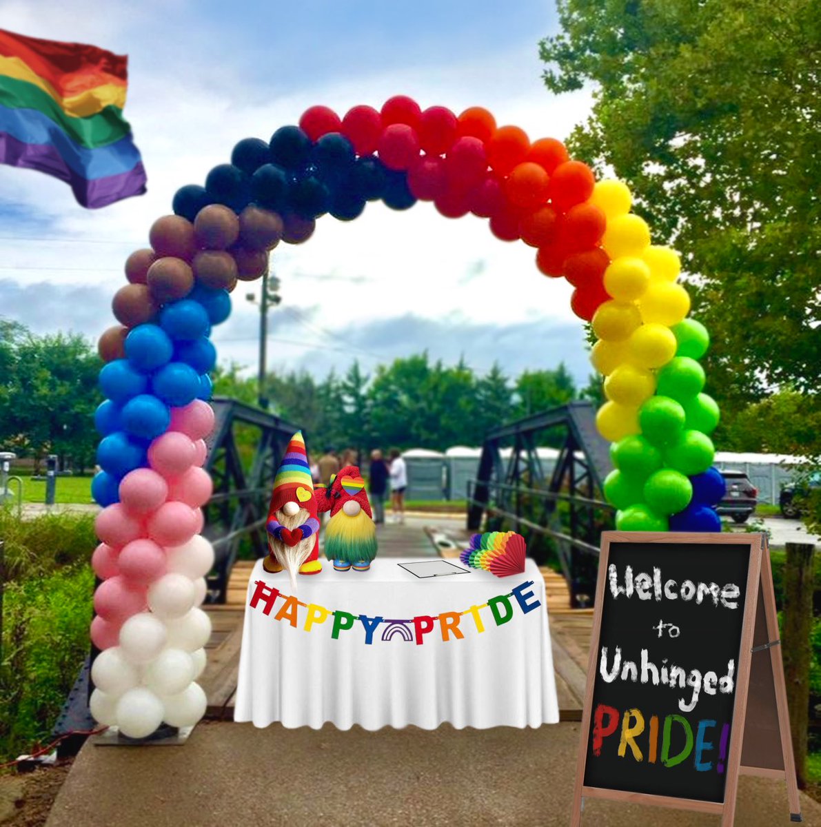 The parade will be starting soon, but we’ll give you a chance to settle in! Pick out a comfortable place to throw your lawn chair; we’ll be having a picnic when we return. And take a photo while you’re at it, to let the #UnhingedFellowship know you’ve arrived!