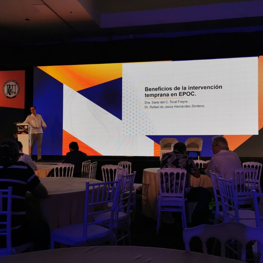 Congreso Nacional <a href="/SMNYCT/">SMNyCT</a> 2023
Algunos beneficios de la intervención temprana en EPOC son: ⏳ retrasa progresión, 👍 mejora calidad de vida, 🛡️ previene exacerbaciones, 💪 aumenta eficacia del tratamiento y 💰 reduce carga económica derivada de las hospitalizaciones.