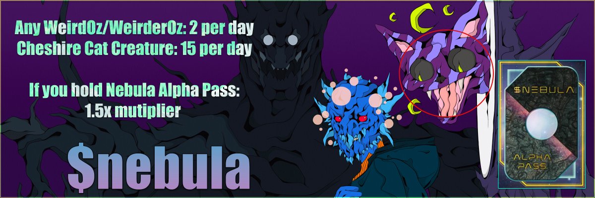 weirdoz_nft's tweet photo. What's better than 1 new partner in a day? 2!
Welcome $nebula!
This project is an up and coming project with awesome plans. We are excited to help build together.
Welcome to the Token Partner Team! Excited to see what we can build together going forward!
#CNFTs #utlitytoken https://t.co/H7oPJgiUge