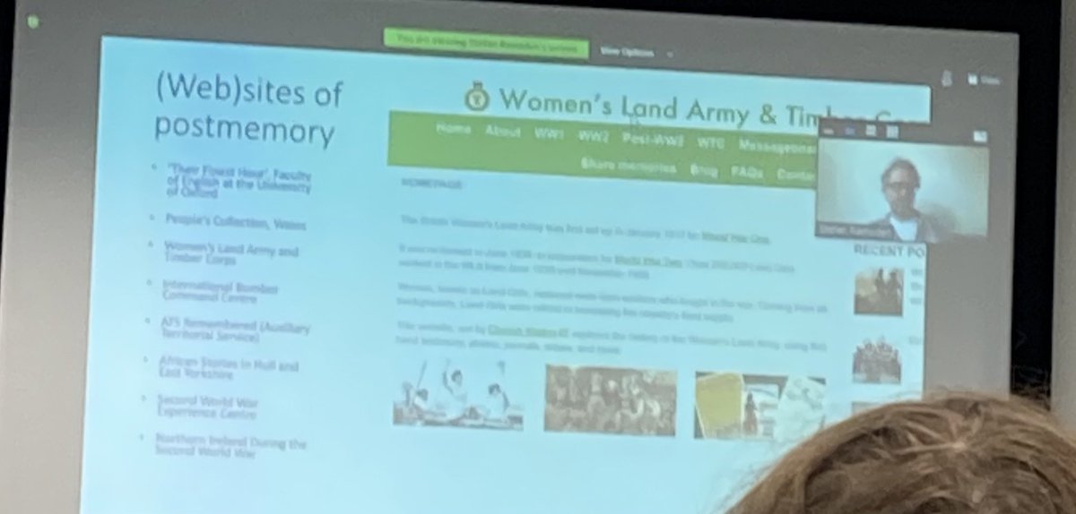 <a href="/ChuArchives/">Churchill Archives Centre</a> And it was fascinating to listen to Stefan Ramsden’s paper on <a href="/OHOS_NatColl/">Our Heritage Our Stories</a> and the relationship of community websites, families, and the postmemory of war. It was an unexpected delight to see my website on the <a href="/WomensLandArmy/">Women's Land Army</a> featured as one of the examples!