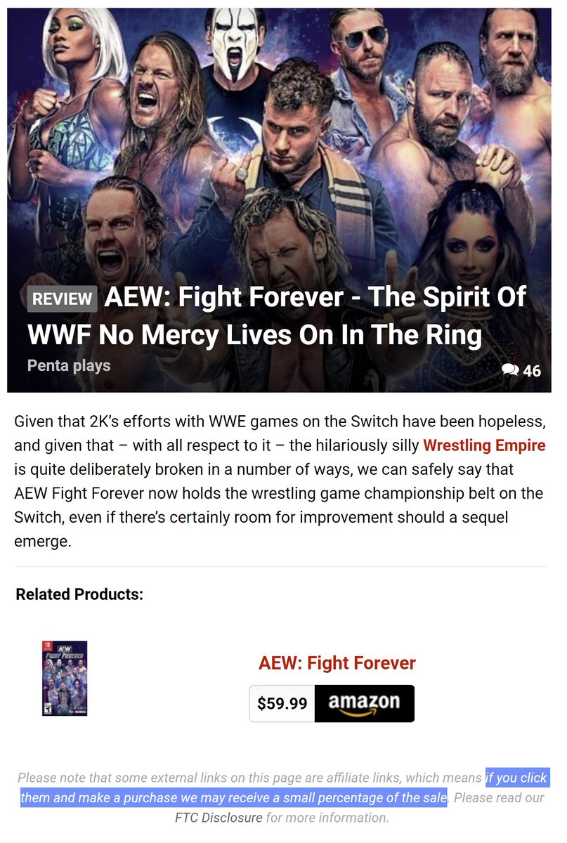 MDickieDotcom's tweet photo. After 2.5 years of waiting for it to be replaced "in short order", the Nintendo press couldn't resist one last shot at the "broken" game that kept wrestling alive during a pandemic: 🤨 #AEWFightForever 
https://t.co/7BNyW2CMMk https://t.co/duidBJJfzF