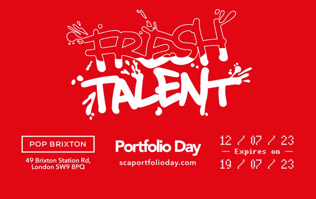 📣 Partners of SCA 📣

The talent spotting event of the year has arrived and your invites have been sent!! 🥁🥁🥁

SCA Portfolio Day will take place online on 12th July and in-person at Pop Brixton on 19th July. 

RSVP quick! This batch won't last long! ➡️ scaportfolioday.com