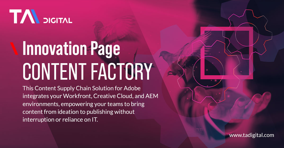 TADigitalInc's tweet image. Automate workflows, save valuable time and resources and achieve precise consumer engagement across channels. Embrace efficiency and bid farewell to manual tasks! bit.ly/3XsGmz0 #TADigital #ContentFactory