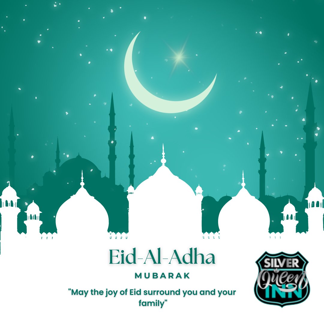 #EidMubarak to our Muslim brothers and sisters. We are delighted to have you as our guest and we hope you have a comfortable and pleasant stay.  🕌 ☪️
#SilverQueenInn  #EidAlAdha  #FeastOfSacrifice #EidCelebration #EidGreetings #IslamicHolidays #MuslimFestivals #Eid #Eid2023