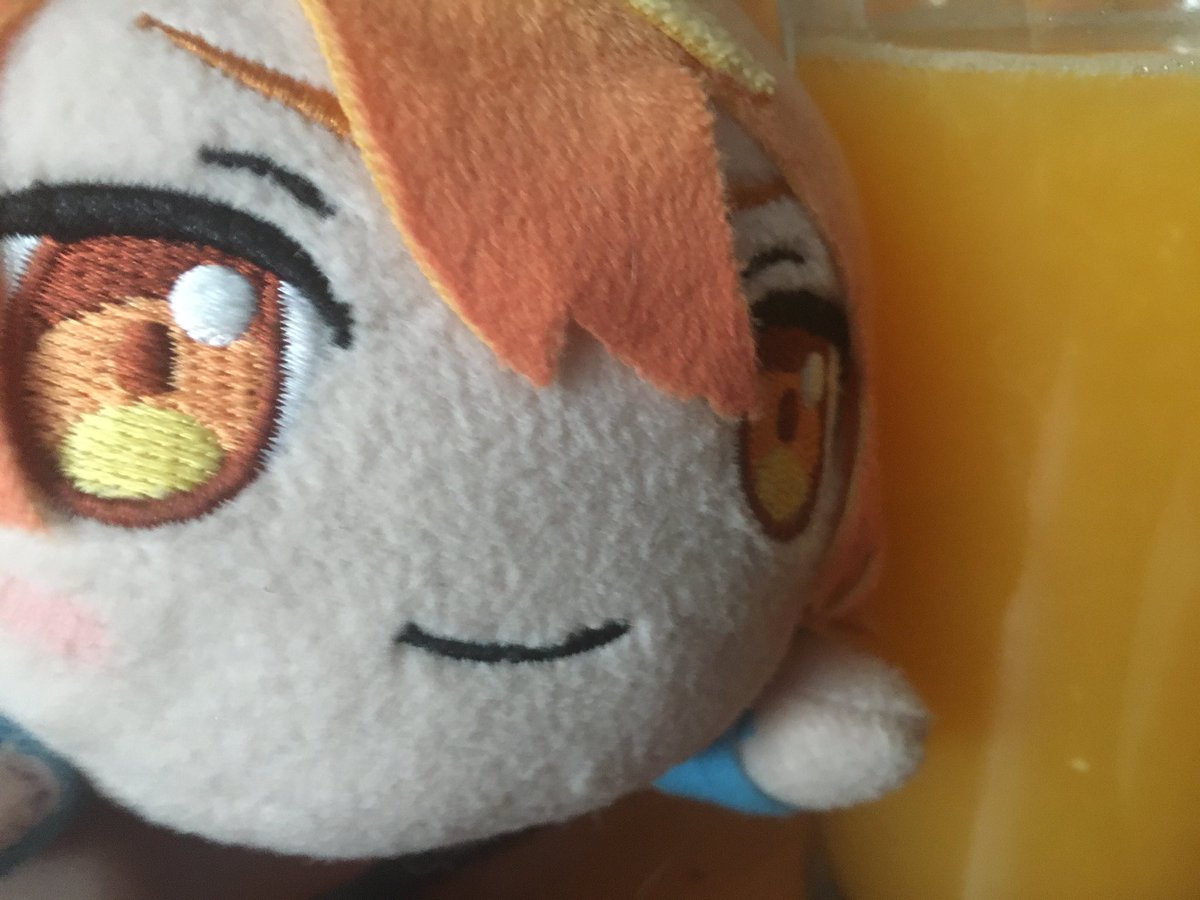Fresh orange juice like his hair