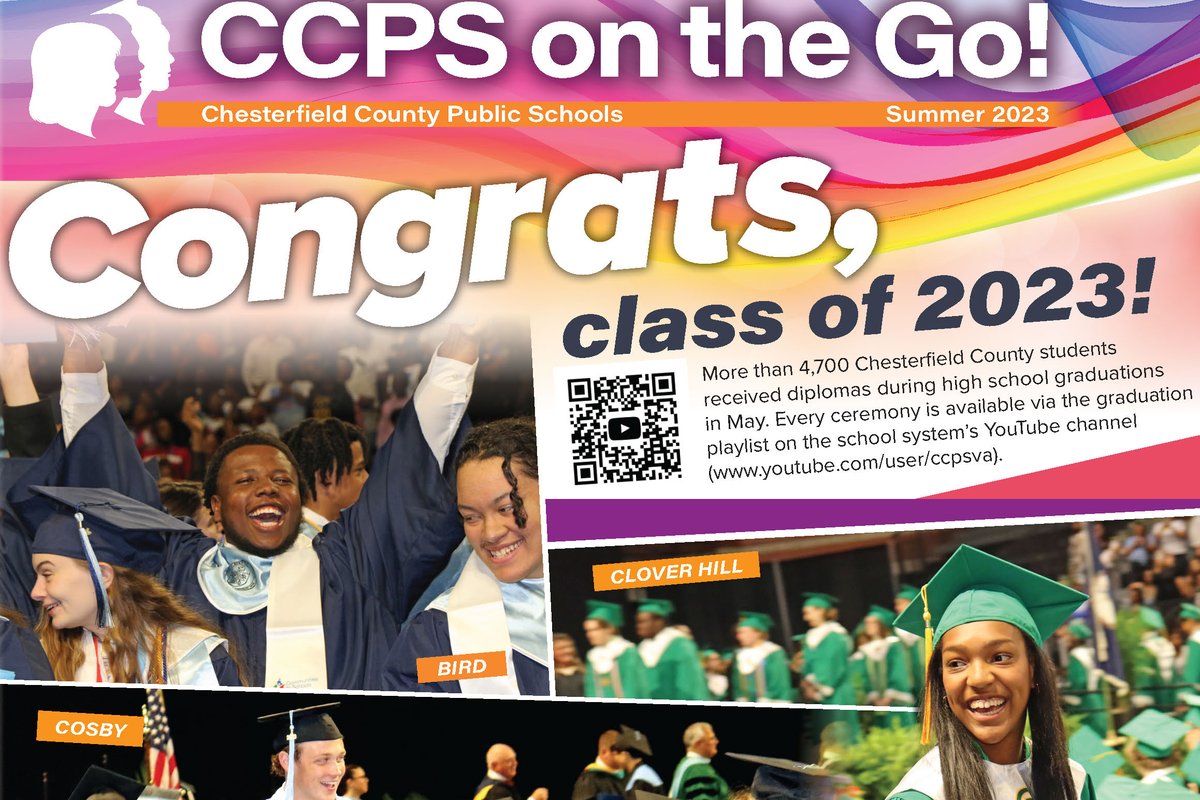 The latest edition of CCPS on the Go! is on its way to every Chesterfield County home. This award-winning publication is full of information about Chesterfield County Public Schools. #OneCCPS #CCPSbettertogether