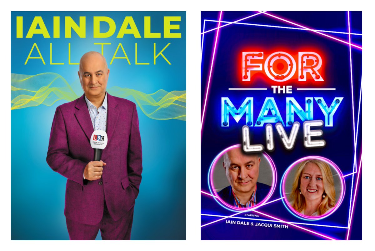 Going to the Edinburgh Fringe in August? Come and see one of my shows! 13 Iain Dale All Talk interviews and 5 For the Many Lives!

Tickets here. They're going fast. 10% up on this time last year so get in quick!

pleasance.co.uk/events/locatio…