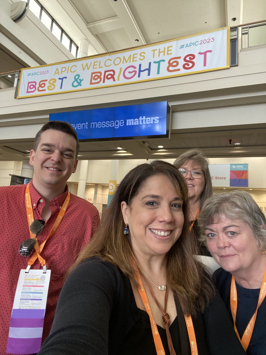 edigiba's tweet photo. Last day @APIC ! Ready to bring back all this Infection Prevention knowledge to @AUG_Health . #IPteam #morethanhandhygiene #myribbonisbetterthanyours https://t.co/UjqlmQfkbr