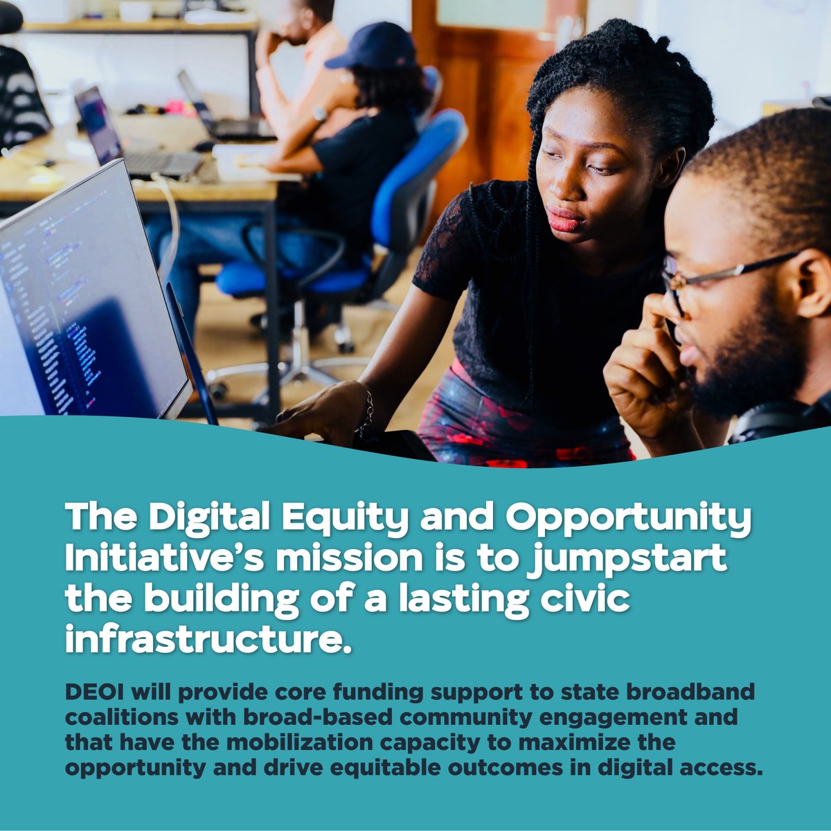 Today we're excited to share that Media Democracy Fund, Ford Foundation, Democracy Fund, and W.K. Kellogg Foundation launched a Digital Equity and Opportunity Initiative to address the digital divide in the United States. #DEOI …talequityandopportunityinitiative.com
