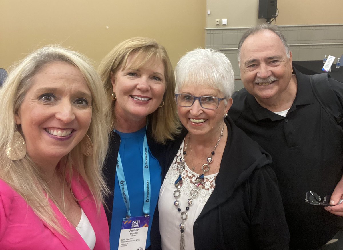 JenWomble's tweet photo. Proud to see #FETC featured speaker @KristenBrooks77 present @AdobeForEdu @AdobeExpress with her amazing parents in the audience!What an honor to see the pride in her parents eyes as she trains educators to prepare students with #edtech &amp; strategies for the future. #20toWatch https://t.co/6aZ6UgjL3Z