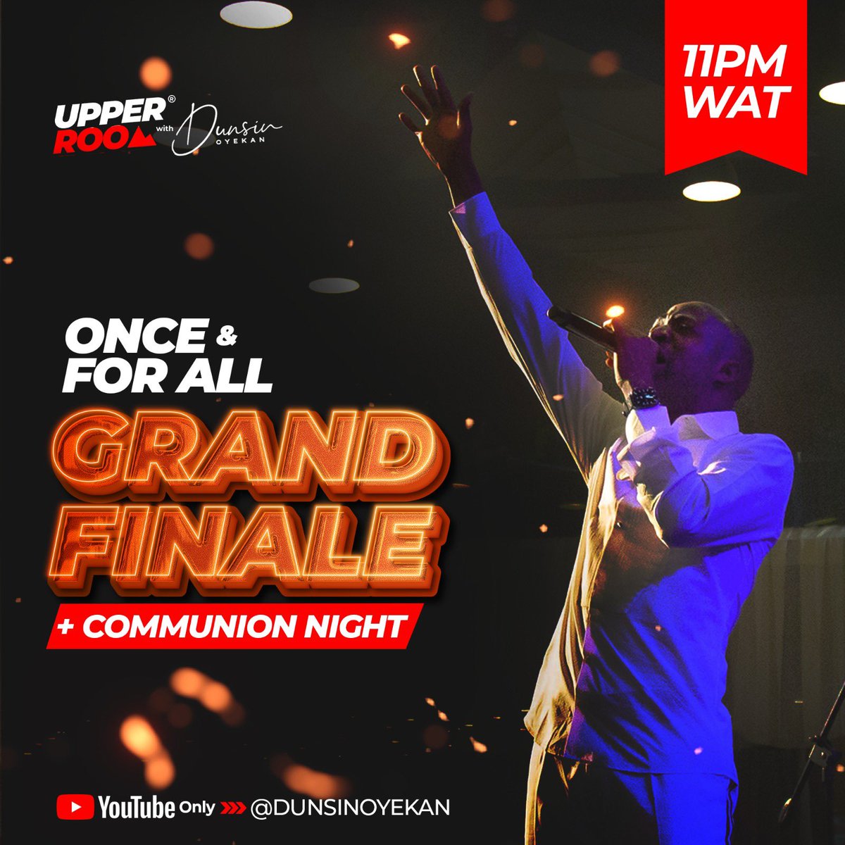 The Last day is Everybody’s day! Don’t miss this for anything. 

We are engaging the BLOOD of JESUS tonight! 

11pm (WAT) on YOUTUBE! 

Tag your friends and kindly share..