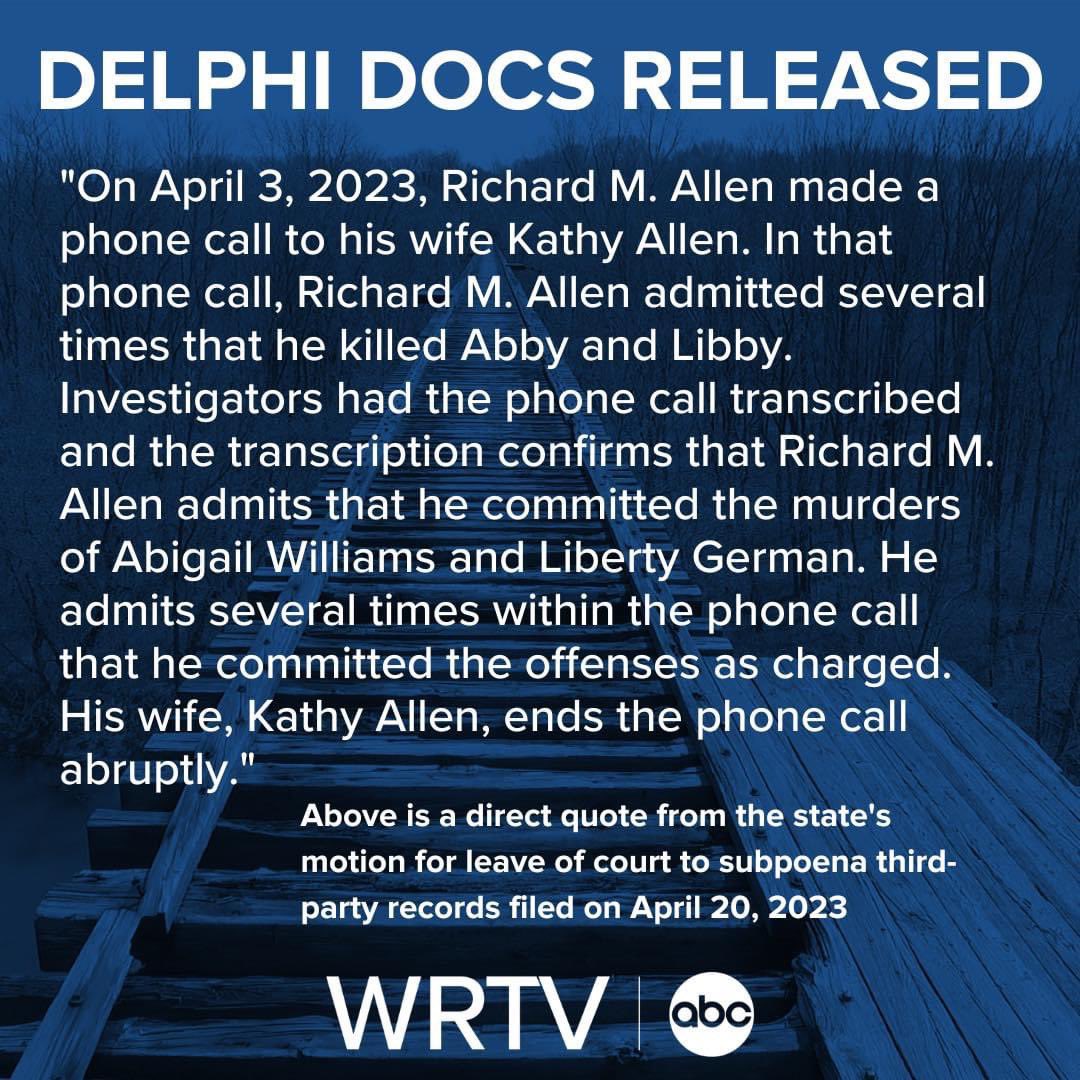 Documents released in the #Delphi case. #RichardAllen #truecrime #truecrimesisters #justice #AVoicefortheVoiceless