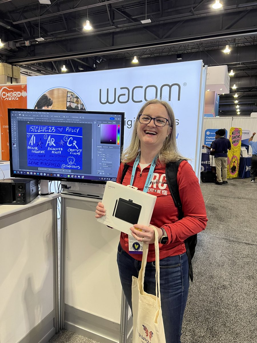 wacomedu's tweet photo. Congratulations to our @timneedles session winner, Colleen Naccarato from Red Clay School District! 🎉✍️ We can't wait for you to use the Wacom #Intuos in your classroom. 🥰

#Wacom #WacomForEducation #Education #EdTech #ISTELive #ISTELive23 @ISTEofficial https://t.co/nEp2p53jcC