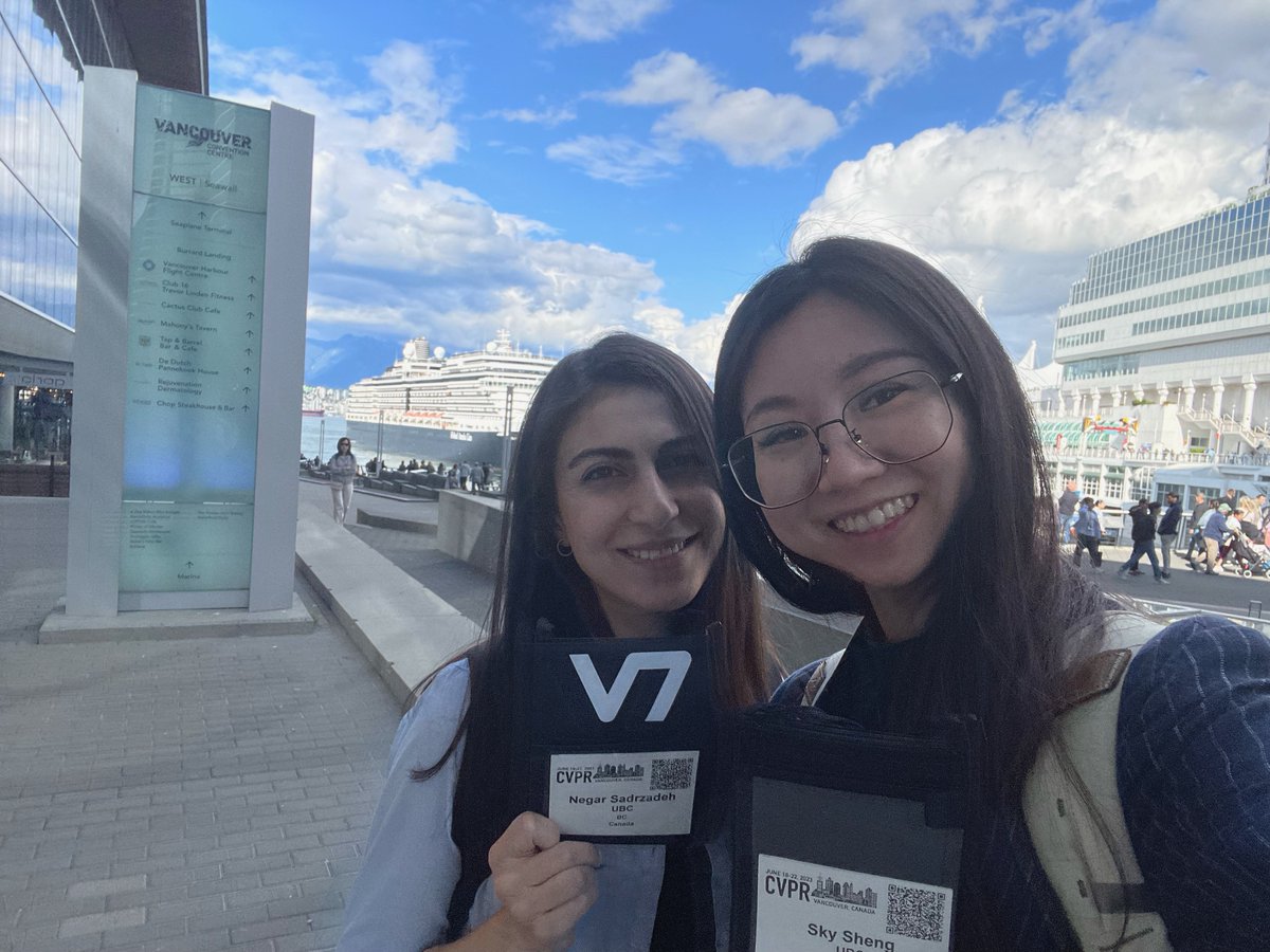 ubcAWP's tweet photo. 🐾🔬Negar Sadrzadeh &amp; @SkySheng2, our trailblazing grads from #UBCawp, attended the Computer Vision and Pattern Recognition #CVPR #CV4Animals workshop. They're harnessing the power of Computer Science to monitor animal behaviours. https://t.co/6vlzSQnZoG