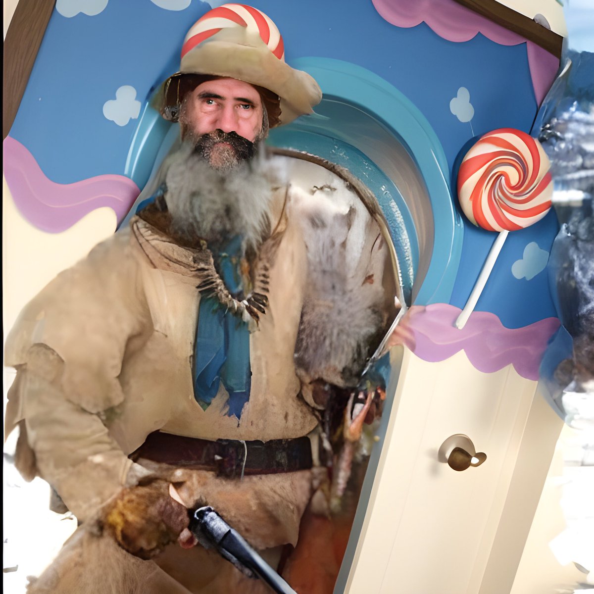 CorinaCandyclam's tweet photo. I also have a special treat for one special citizen today!! I’m taking him on a tour of Candy Valley!! Here he is emerging from the Candy Valley Dimensional portal door!! Welcome to Candy Valley @TommyRounder !!🍭🍬 

#CitizenRounder #Tour #CandyValley https://t.co/CSkpqmvjEP