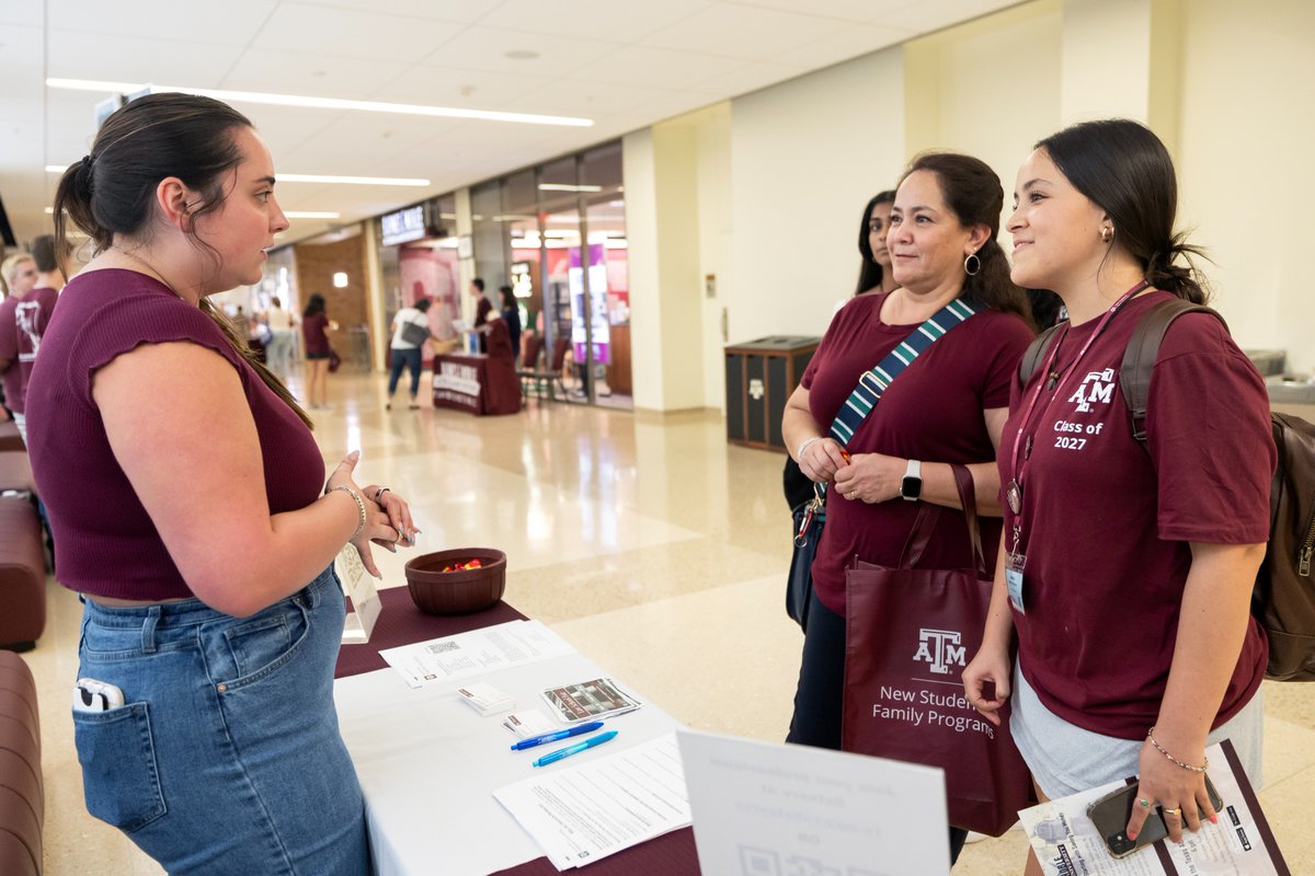 TAMU's tweet photo. New Student Conference season is already halfway over... 🕐

We've had the best time this summer welcoming our newest members to the Aggie Family and can't wait to meet the rest of you. Special shoutout to the 743 new Ags, and their families, joining us today! 👍 #TAMUnsc https://t.co/BK1QBL6the