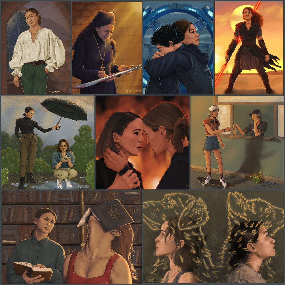 We did it didn't we? I don't have a new drawing rn so take this wild collage of the art journey I've been on and know that there will be more to come. Now more than ever!!! Time to celebrate!!! 
#WarriorNunSaved #WarriorNun