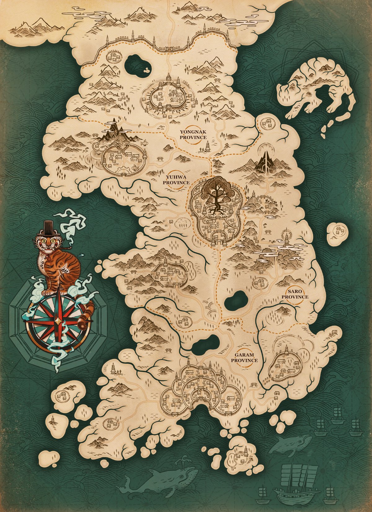 Map of Danguk by Vanessa Wei