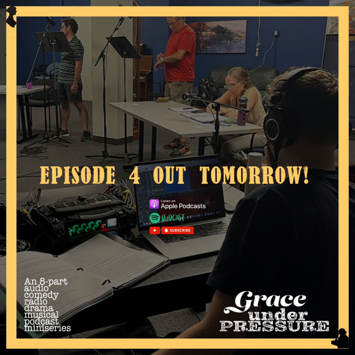🎙️ Episode 4 out tomorrow 〰️ #GraceUnderPressurePodcast 🗽 

📸 #BTS shot from the studio sessions recording the musical podcast!

📌 Check it out on #applepodcasts #spotifypodcasts and #youtube !

For more info, visit PasticheNYC.com